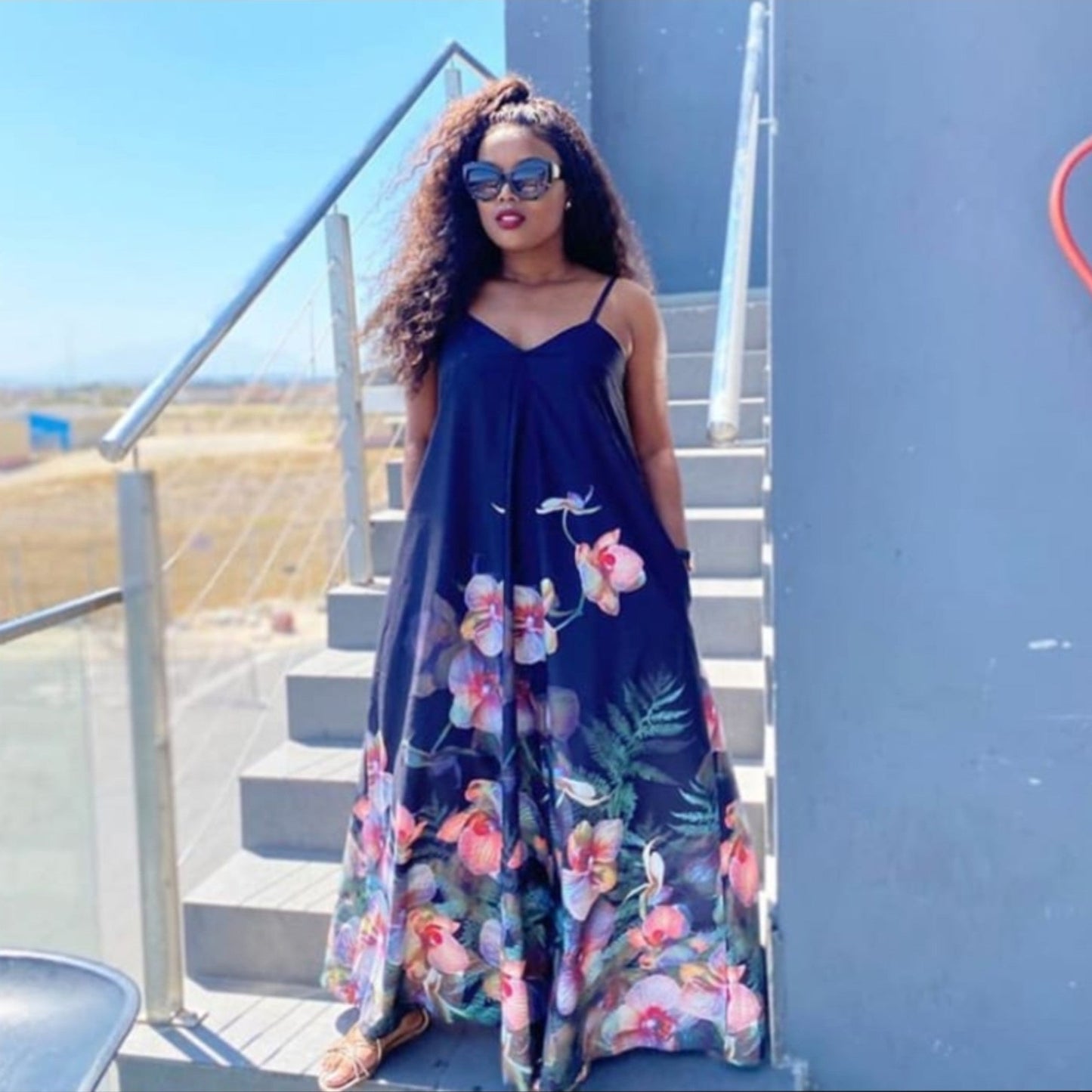 Sleeveless Floral Maxi Dress