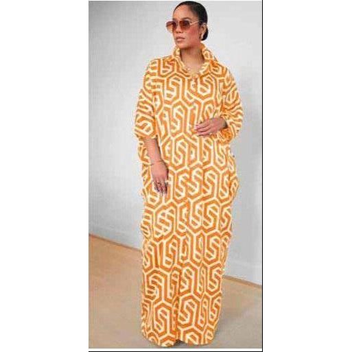 Vintage Short Sleeve Maxi Dress