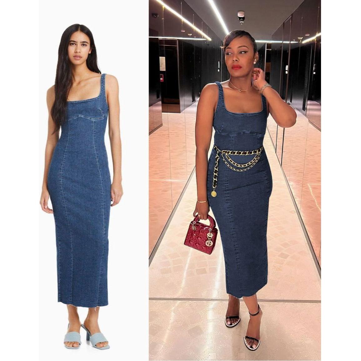 Sleeveless Denim Dress