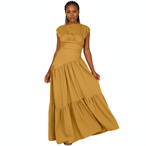 Round Neck Sleeveless Dress