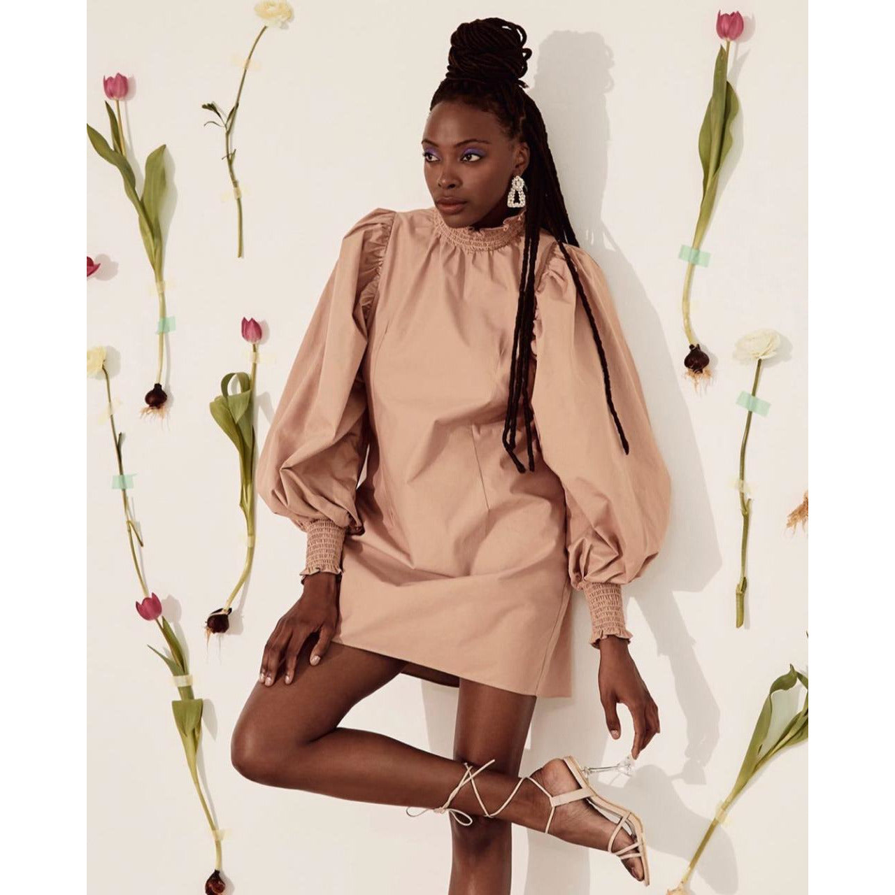 Puff Sleeve Mini Dress