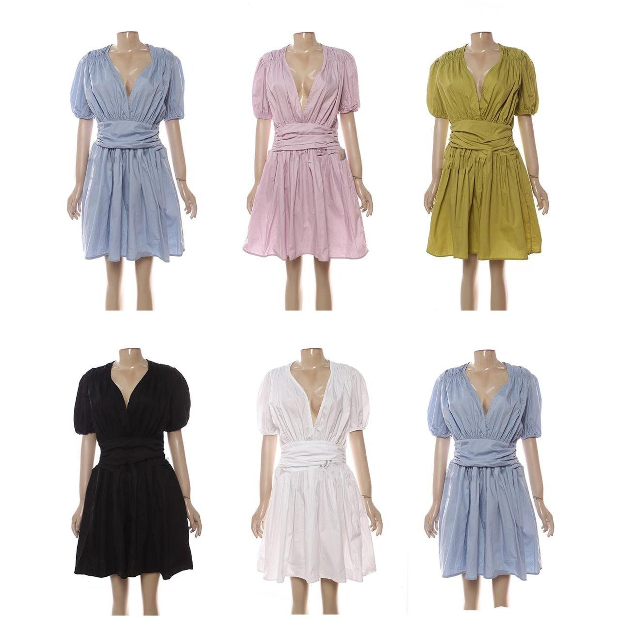 Deep V-Neck Mini Dress