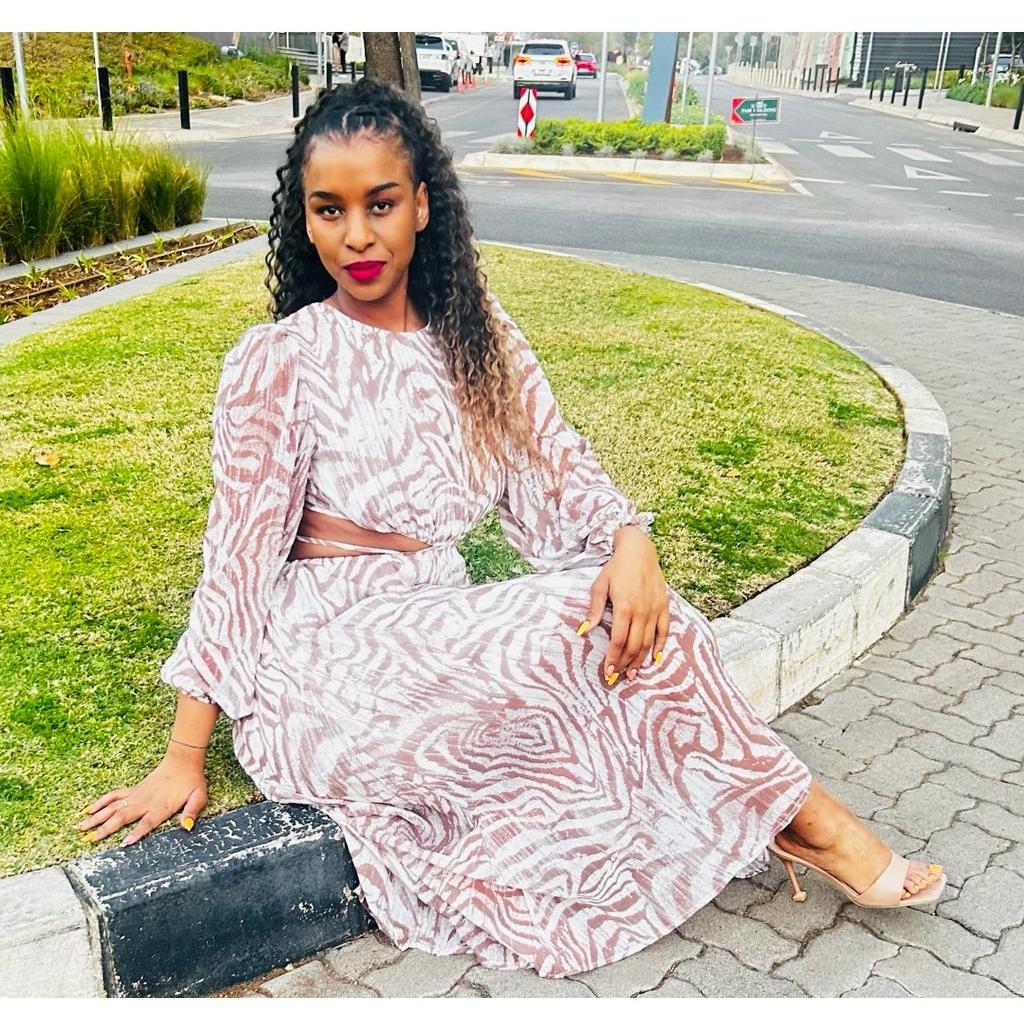 Vintage Long Sleeve Printed Dress