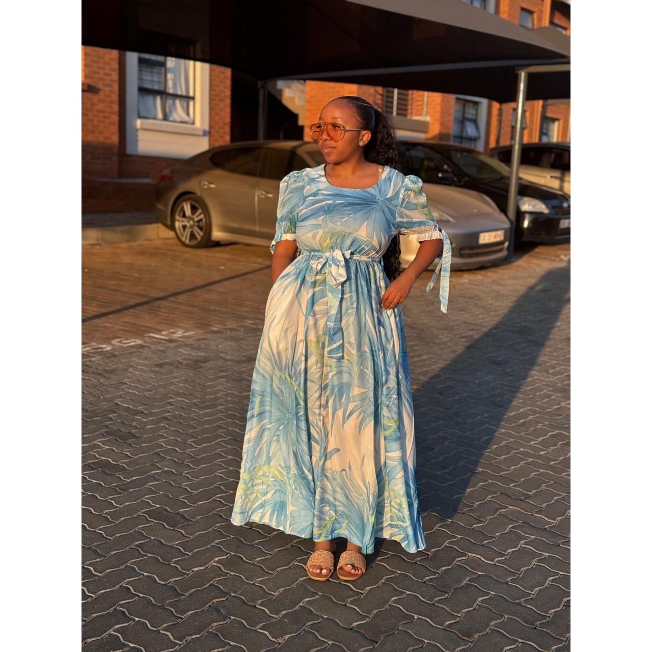 Short Sleeve Floral Maxi Dress