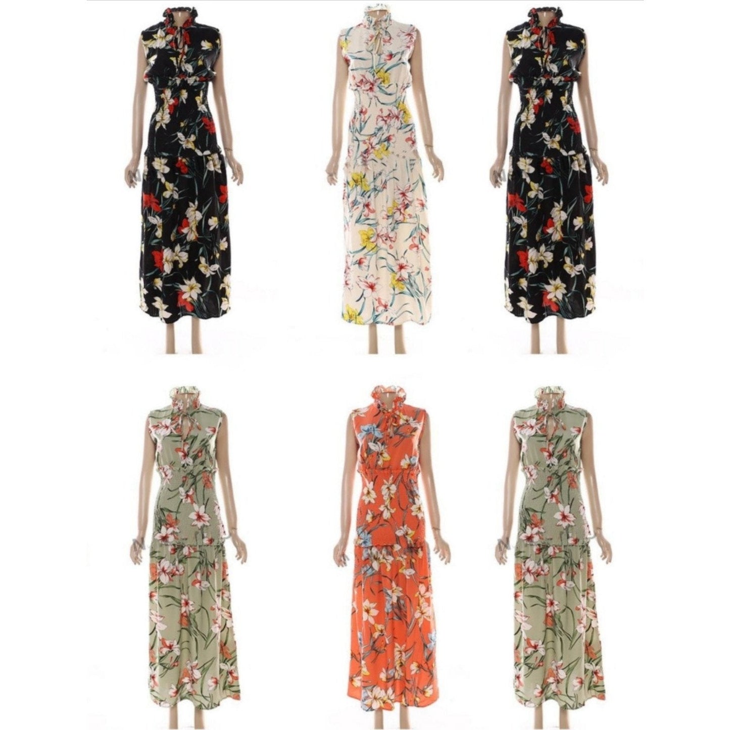 Sleeveless Floral Maxi Dress