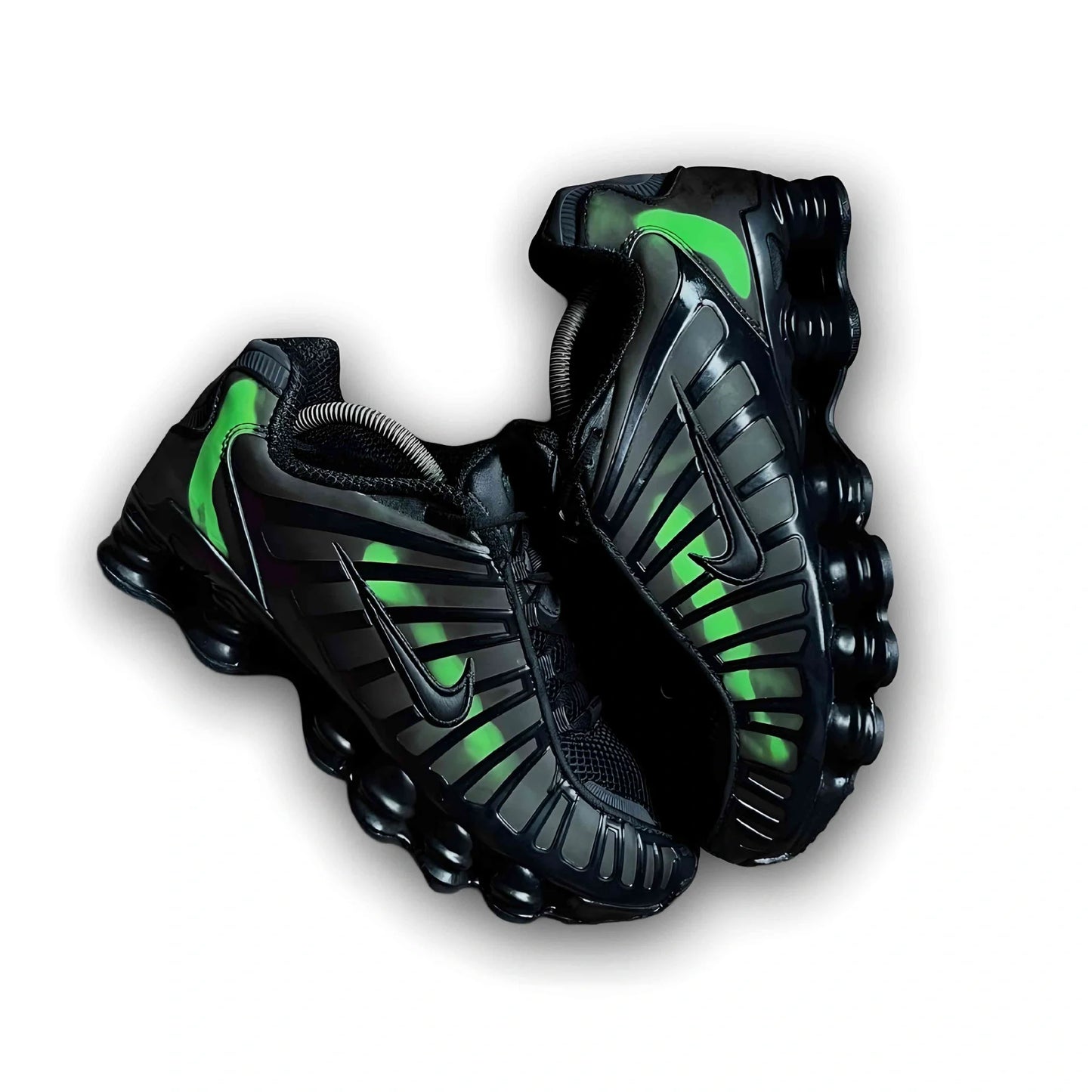 Custom Nike Shox tl 'green' thermoreactive Colour Change