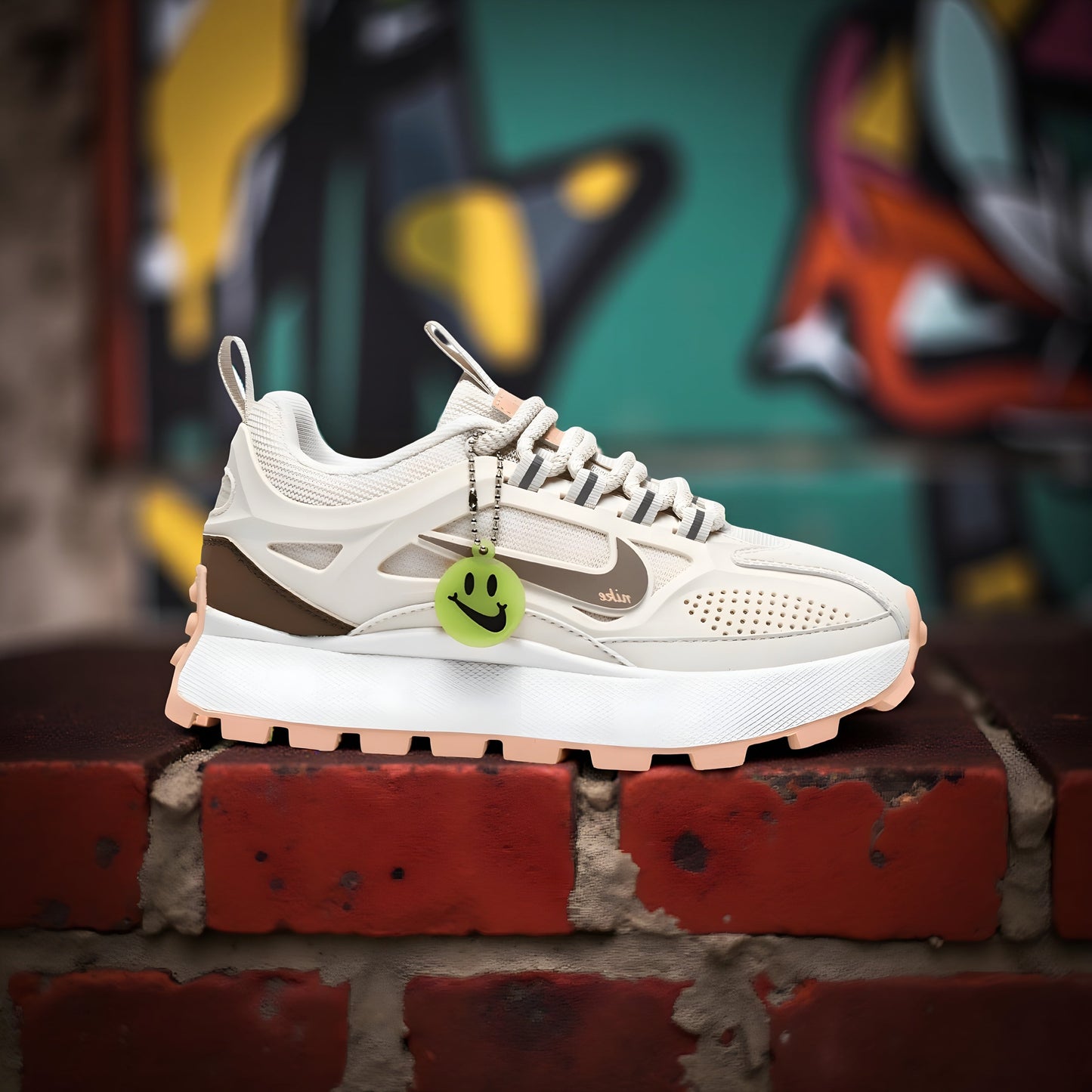 Nike bailleli beige/cream/brown/light pink