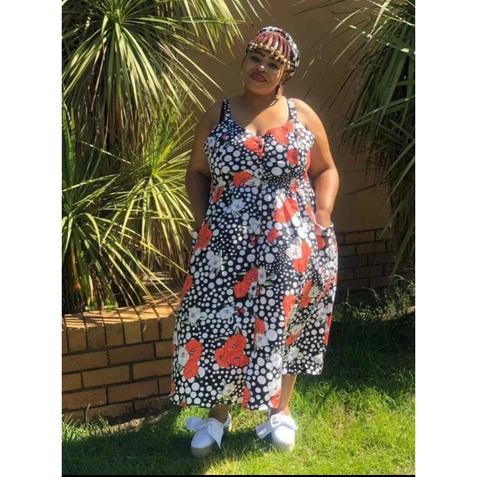 Sleeve-less Floral Print Dress