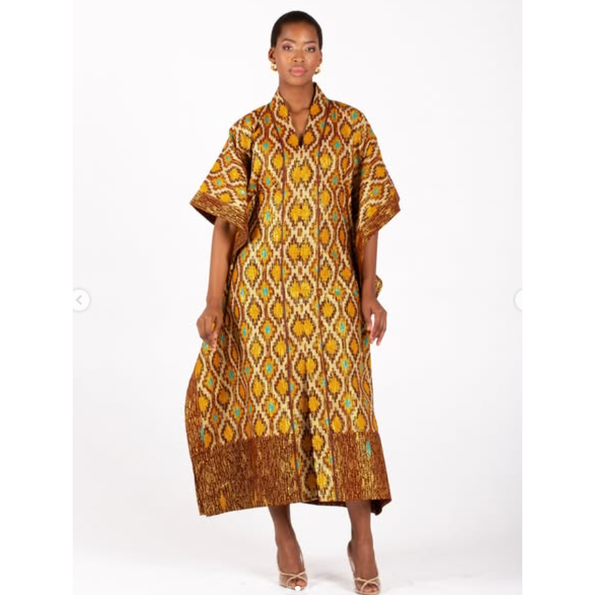 Kaftan African Soft Cotton Print Loose Dress