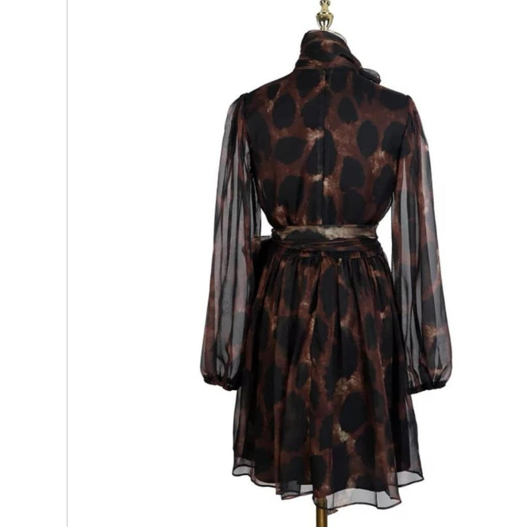 Sheer Leopard Print Dress