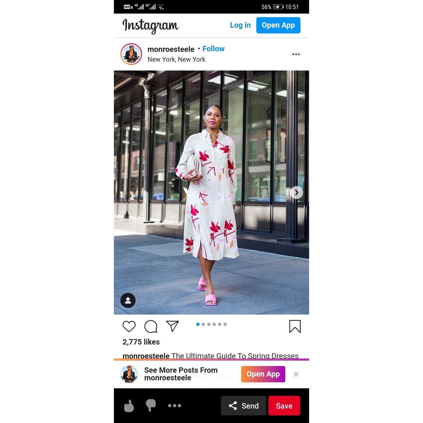 Floral Print Shirt Dress