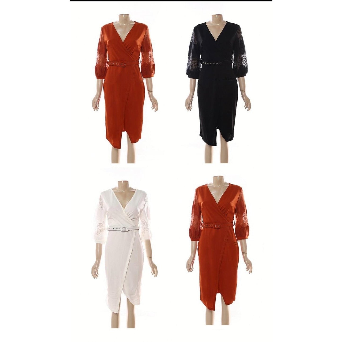 V-Neck Slit mini Dress