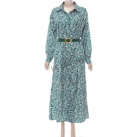 Vintage Printed Buttoned Dress