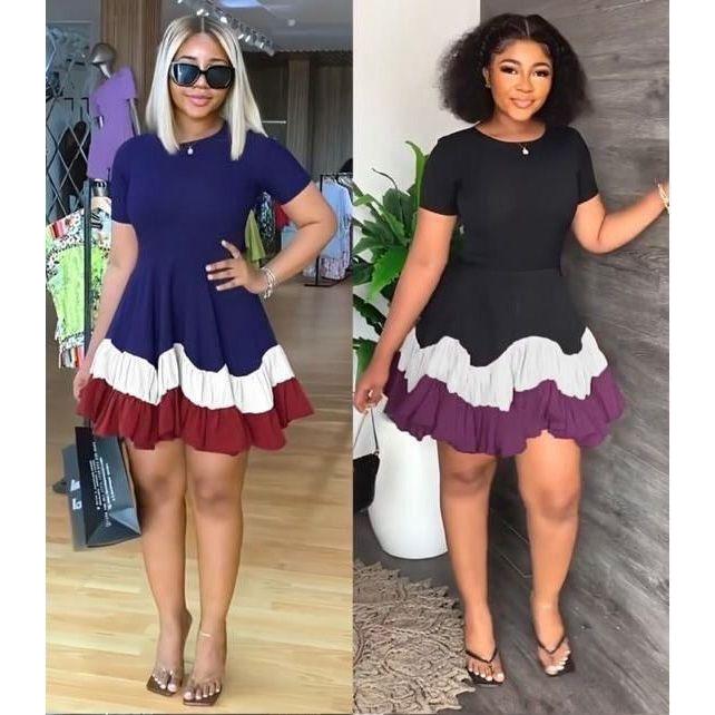 Short Sleeve Round Neck Mini dress