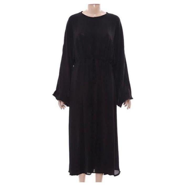 Lantern Sleeve Belted Dress.