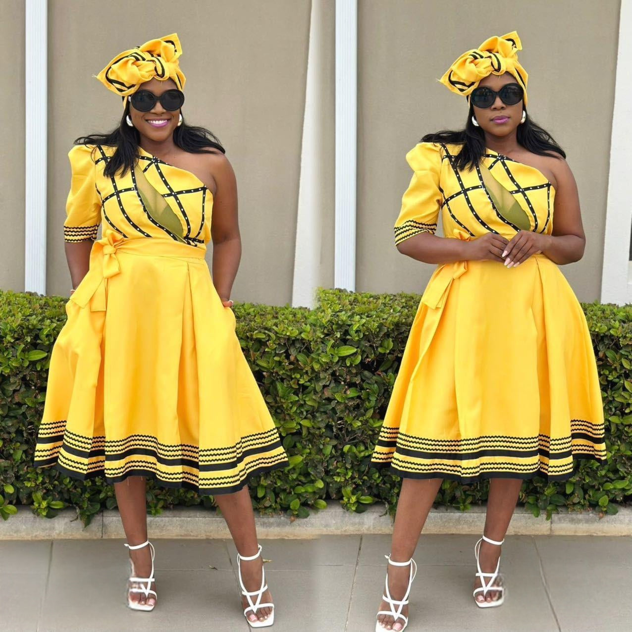 One Sleeve Traditional African Dress.