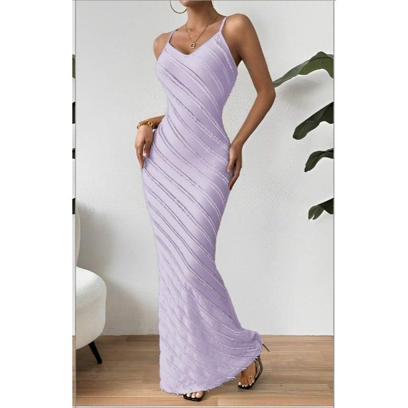 Halter Neck Women's Knitted Mermaid Maxi Dress