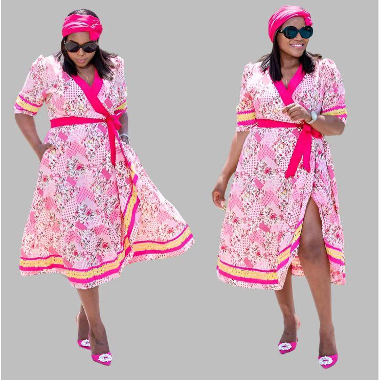 Wrap Around Pocket African Traditional Dress