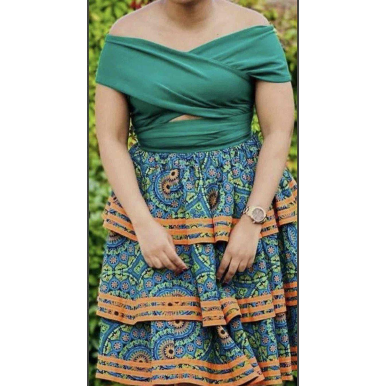 Multi Way Wear African Print Dress