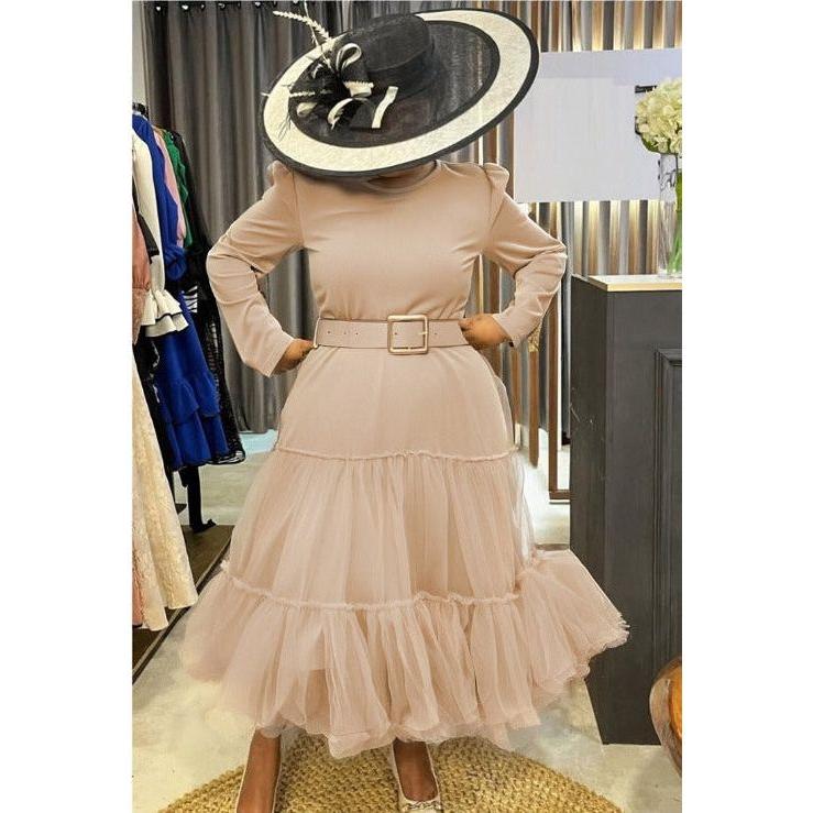 Premium Tiered Ruffle Midi Dress