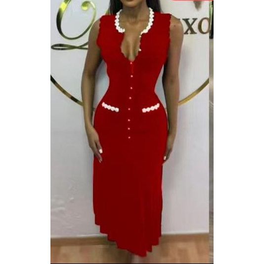 Sleeveless Pleated Corset Long Dress.