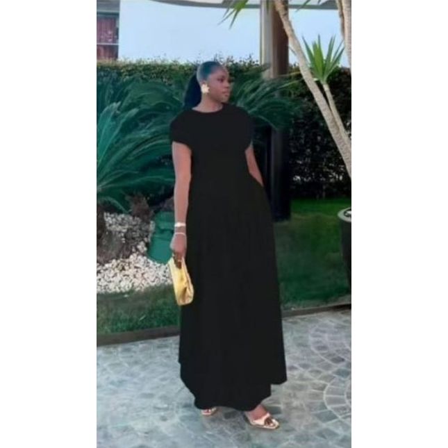 Plus Size Sleeveless Vintage Maxi Dress