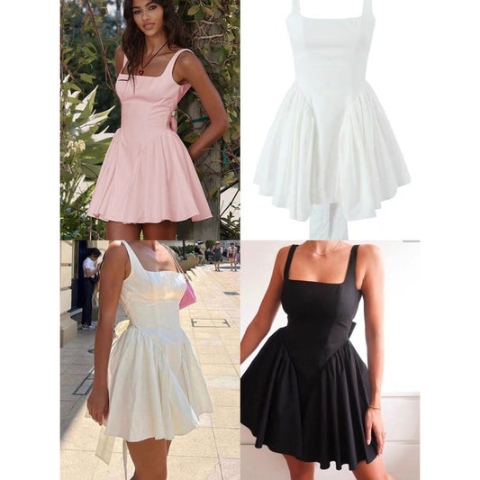 Women's Elegant Festive Knee-Length Swing Party.