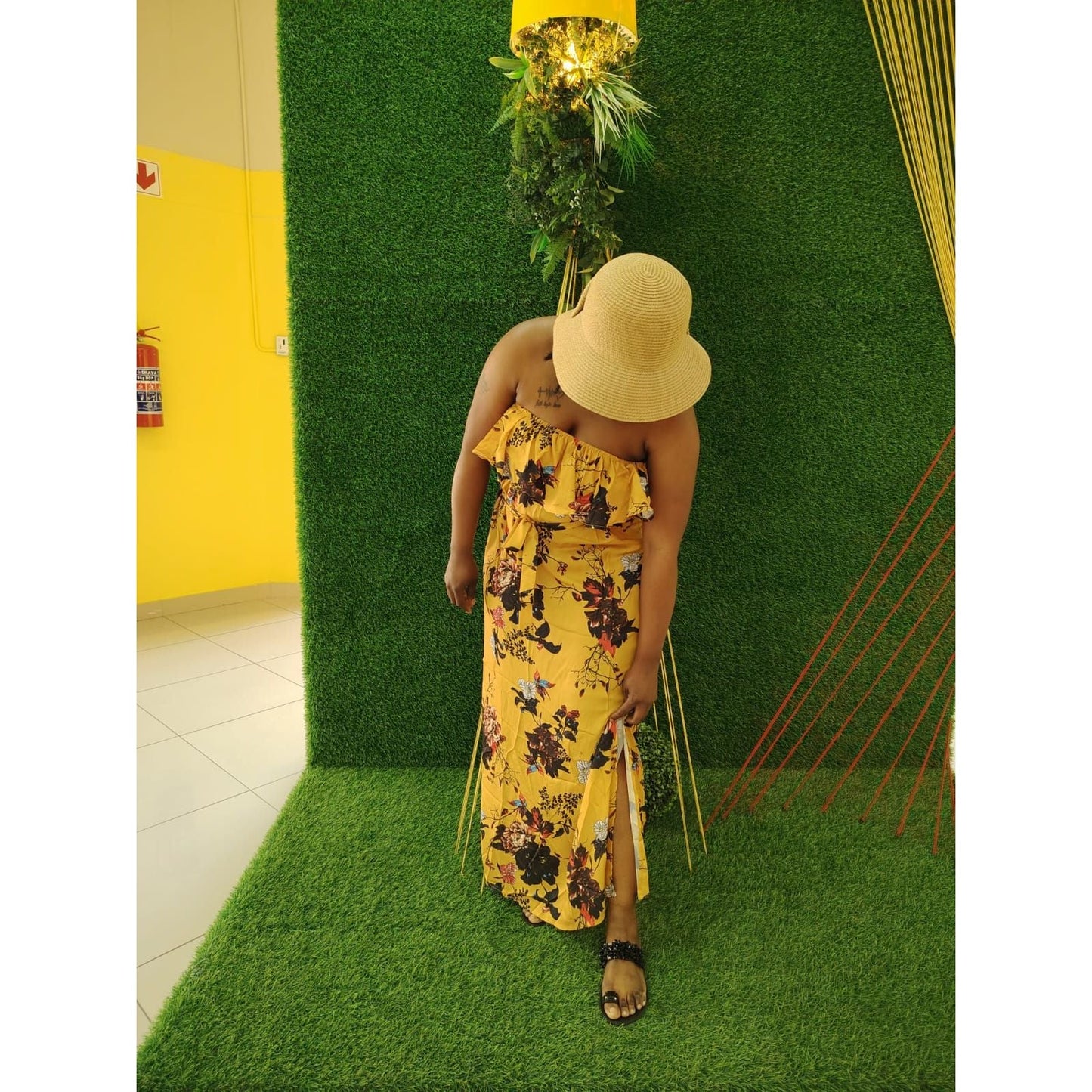 Off-Shoulder Floral Maxi Party Dress