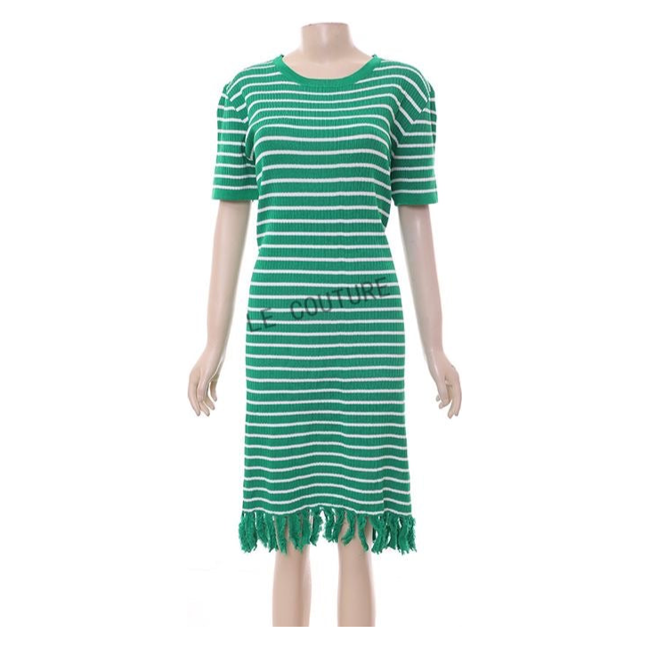 Striped Short Sleeve Dress