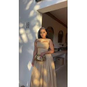 Sleeveless Hollow-Out Maxi Long Dress.