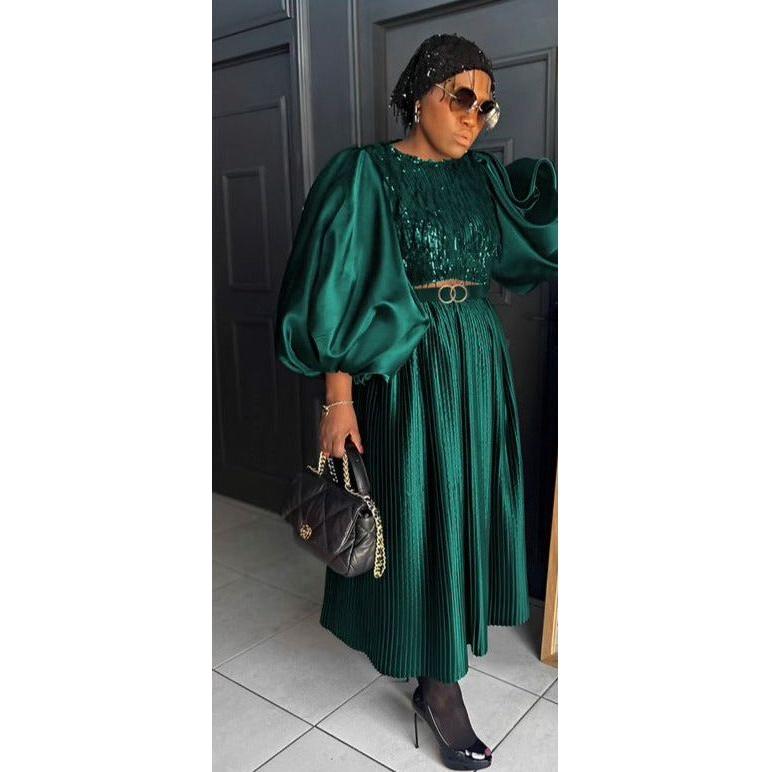 Glitter Long Sleeve Dress