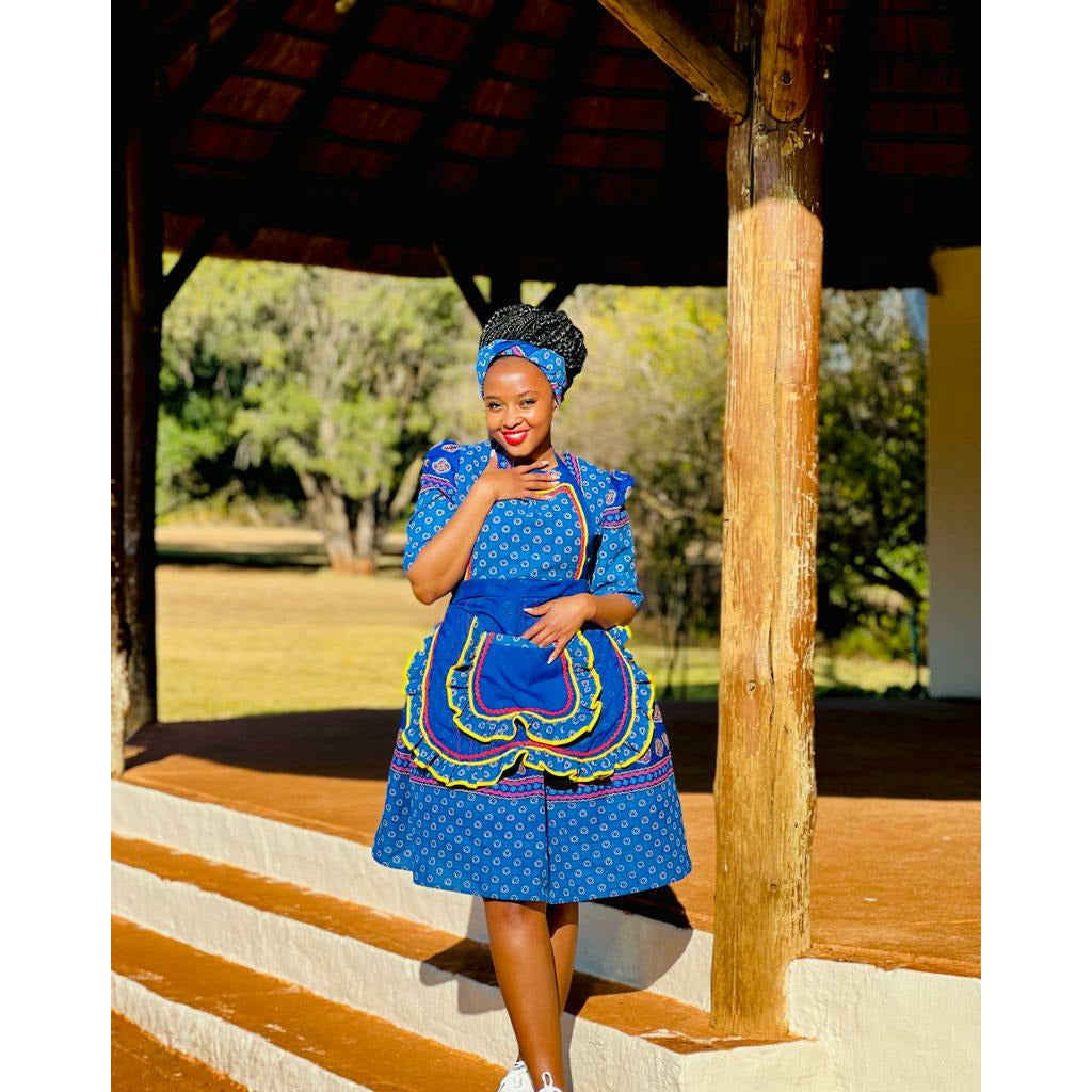 Three Quarter Sleeve Ankara Dress