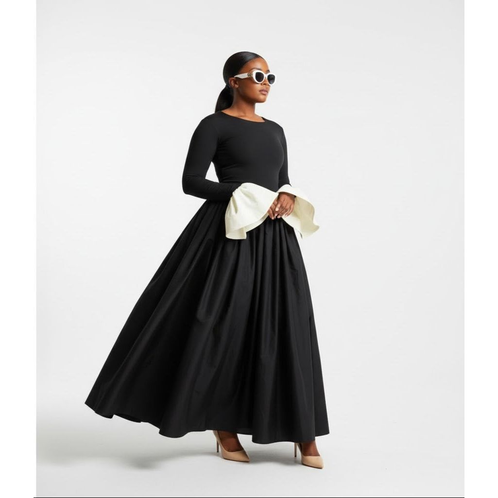 Butterfly Hand Long Maxi Dress