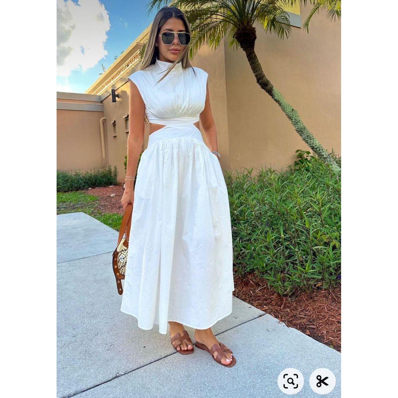 Sleeveless Swing Maxi Tank Dress.