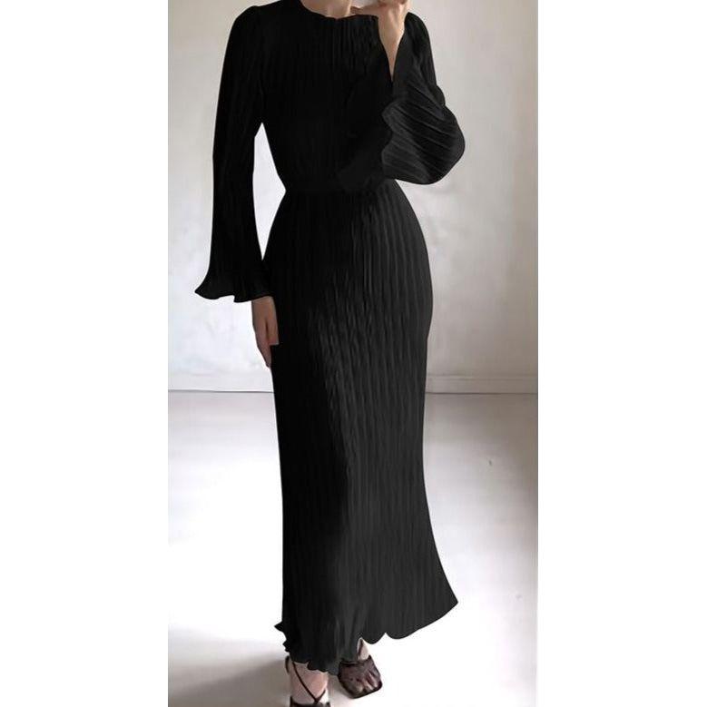 Long Sleeve Round Neck Dress