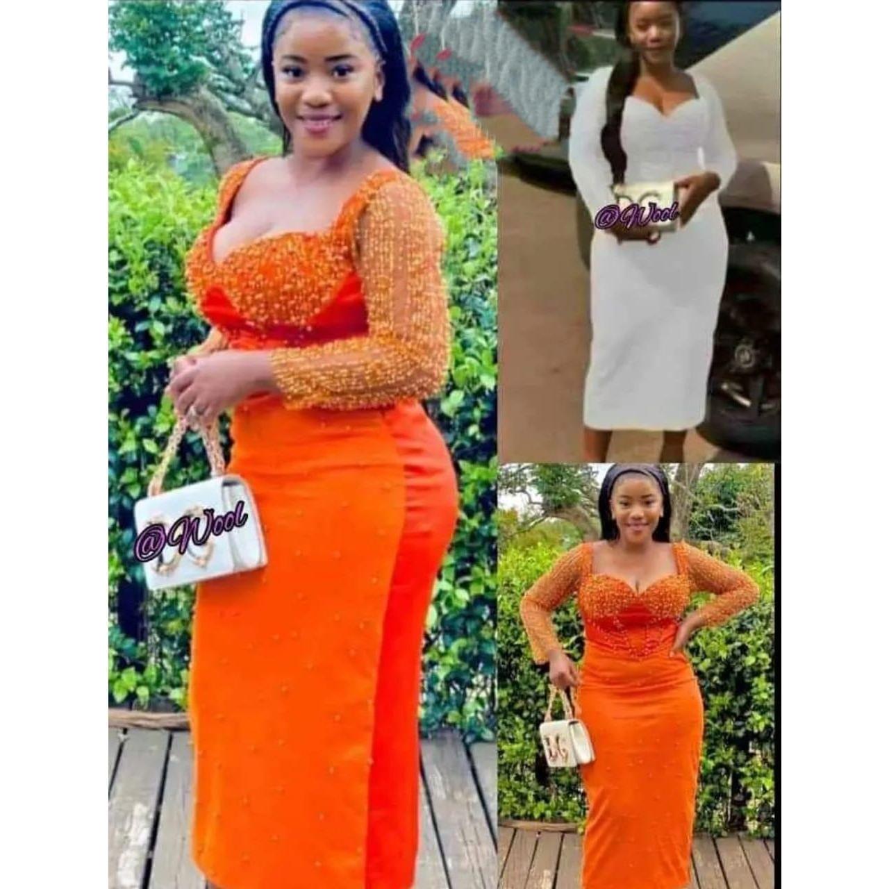 Long Sleeve Wedding Occasion Dress.