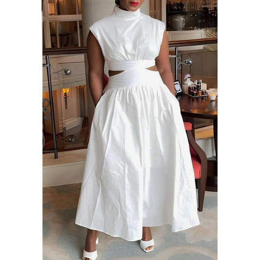 Sleeveless Swing Maxi Tank Dress.