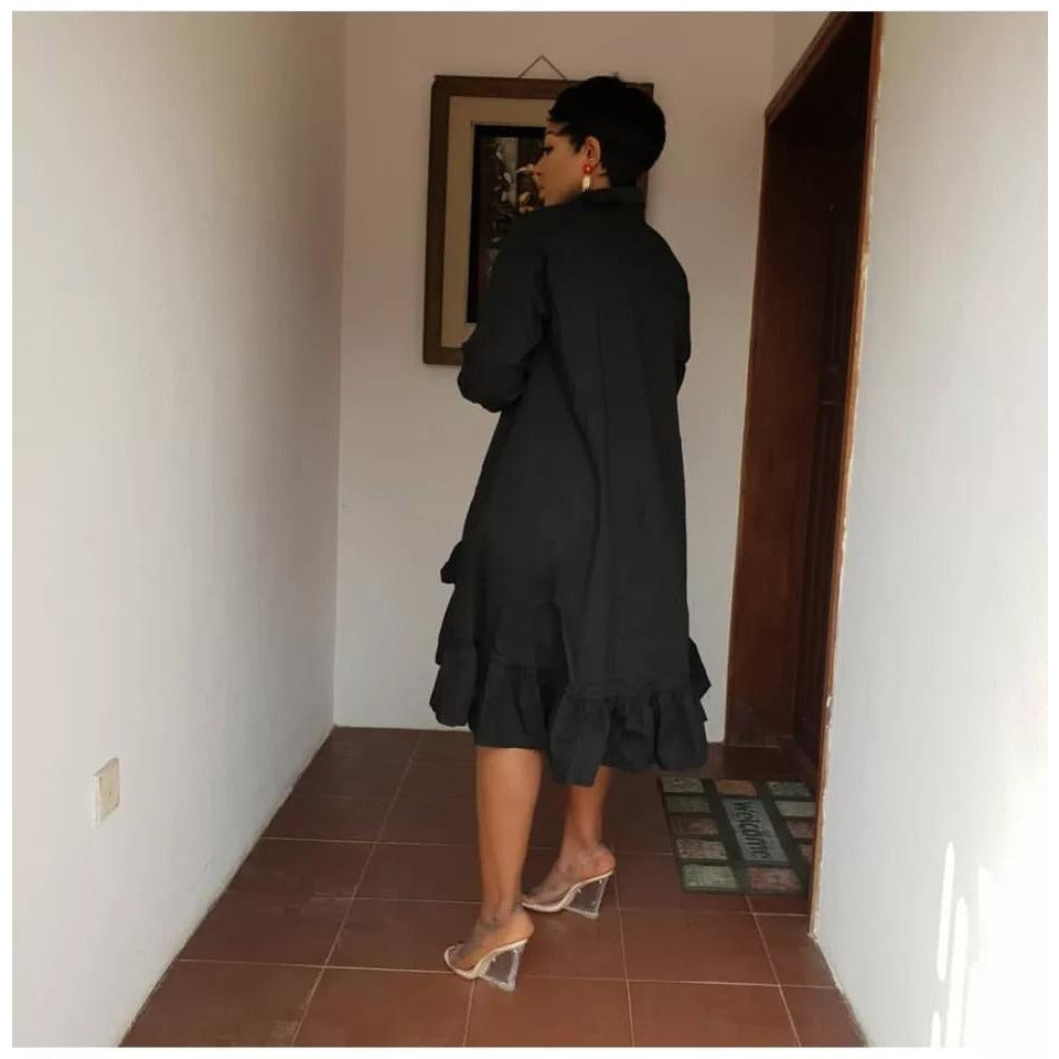 Character Print Shirt Dress