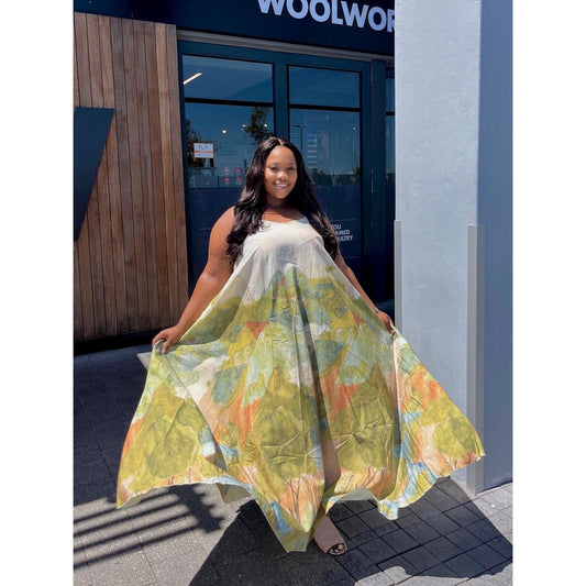 Stylish Floral Print Maxi Dress.