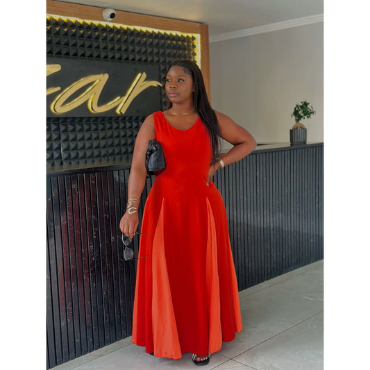 Women's Sleeveless Pleated Maxi Dress