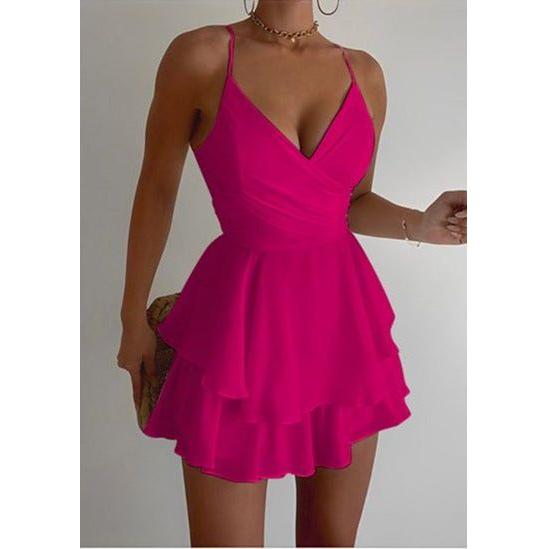 Sleeveless Ruffle Mini Dress