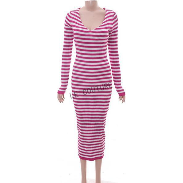 Round Neck Long Sleeve Dress