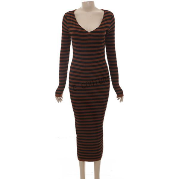 Round Neck Long Sleeve Dress