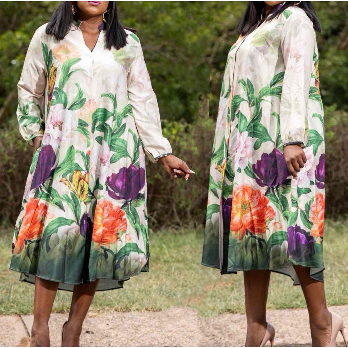 Long Sleeve Floral Dress