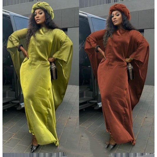 Long sleeve kaftan Satin Robe.