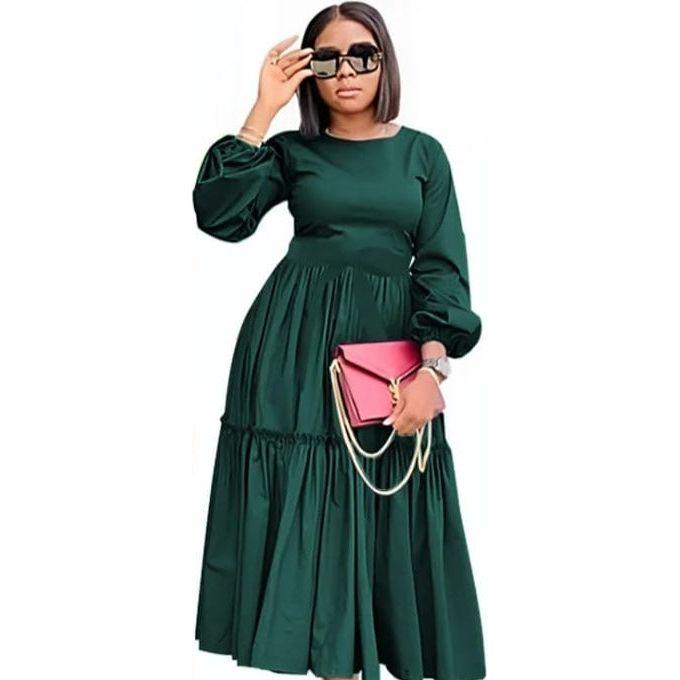 Round Neck Long Sleeve Dress