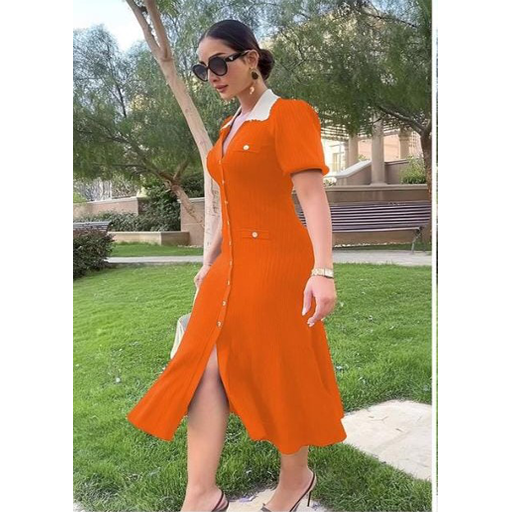 Button Detailed Knitted Dress