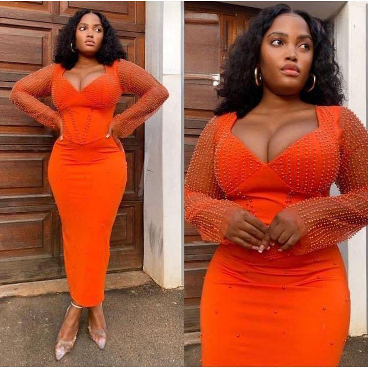 Long Sleeve Wedding Occasion Dress.