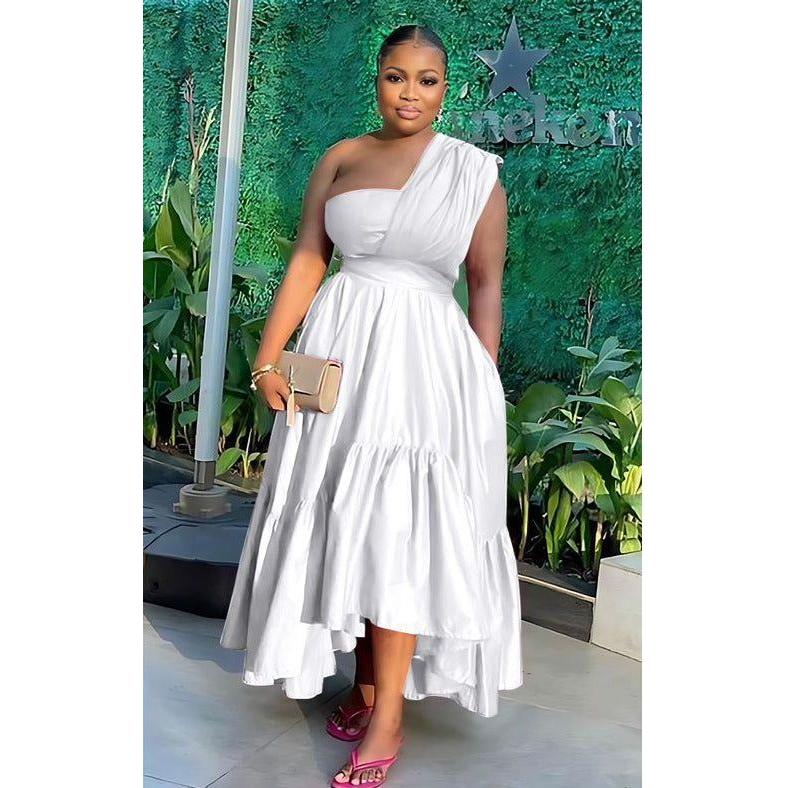 One Shoulder Elegant Maxi Dress