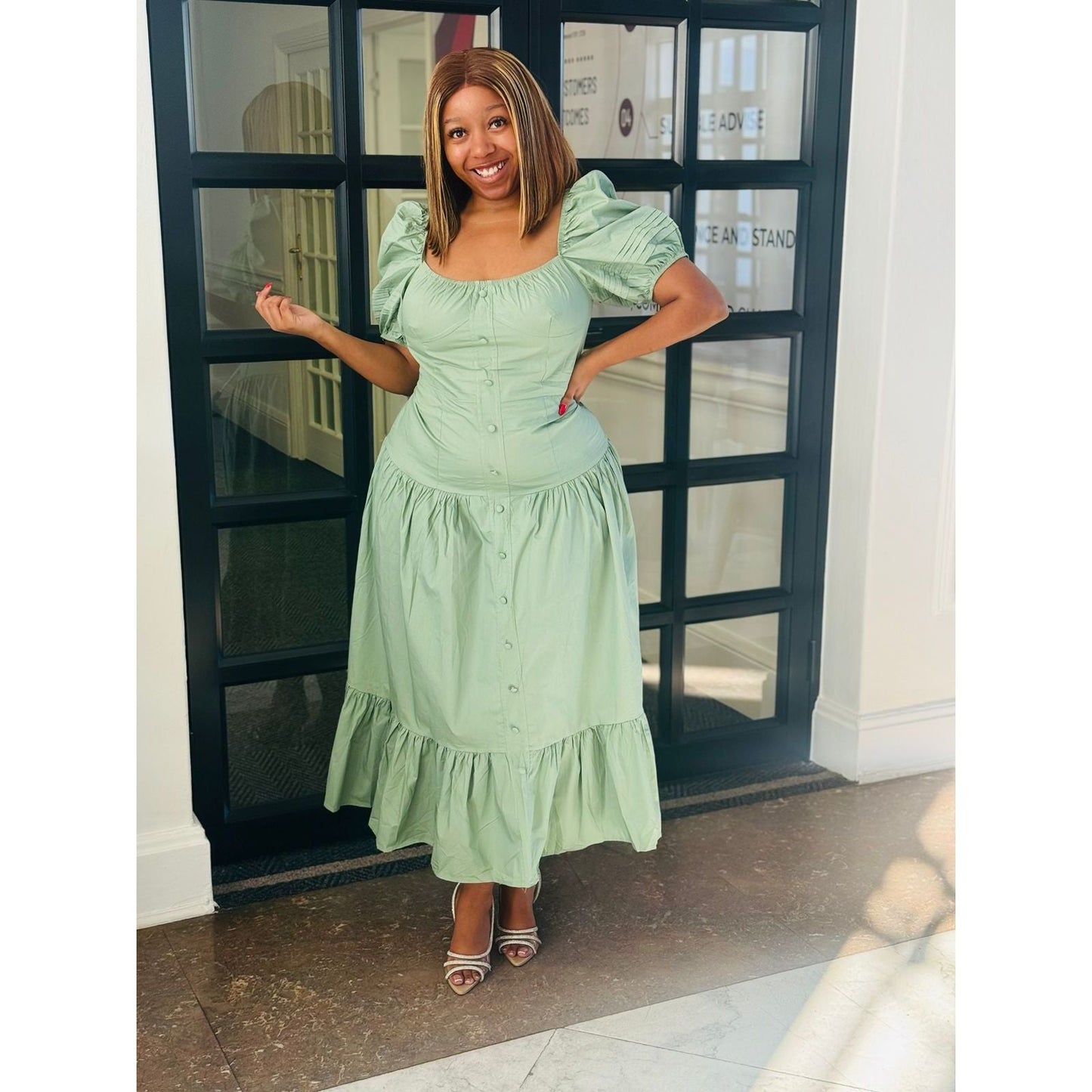 Sexy Short Sleeve Maxi Dress